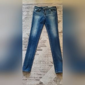 Ag women blue demim jean super skinny